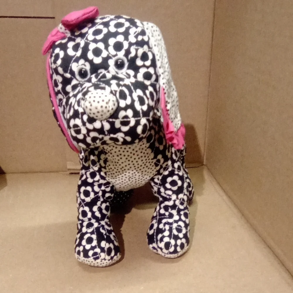 Floral Patterned Douglas Plush Dog Toy - Picture 2 of 2
